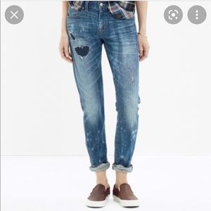 Madewell Slim Boyfriend Patched Jeans Size 31